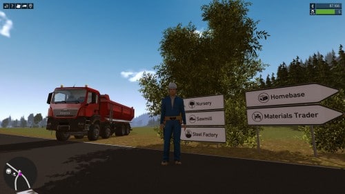 René a un gros camion et un tout petit... retard.